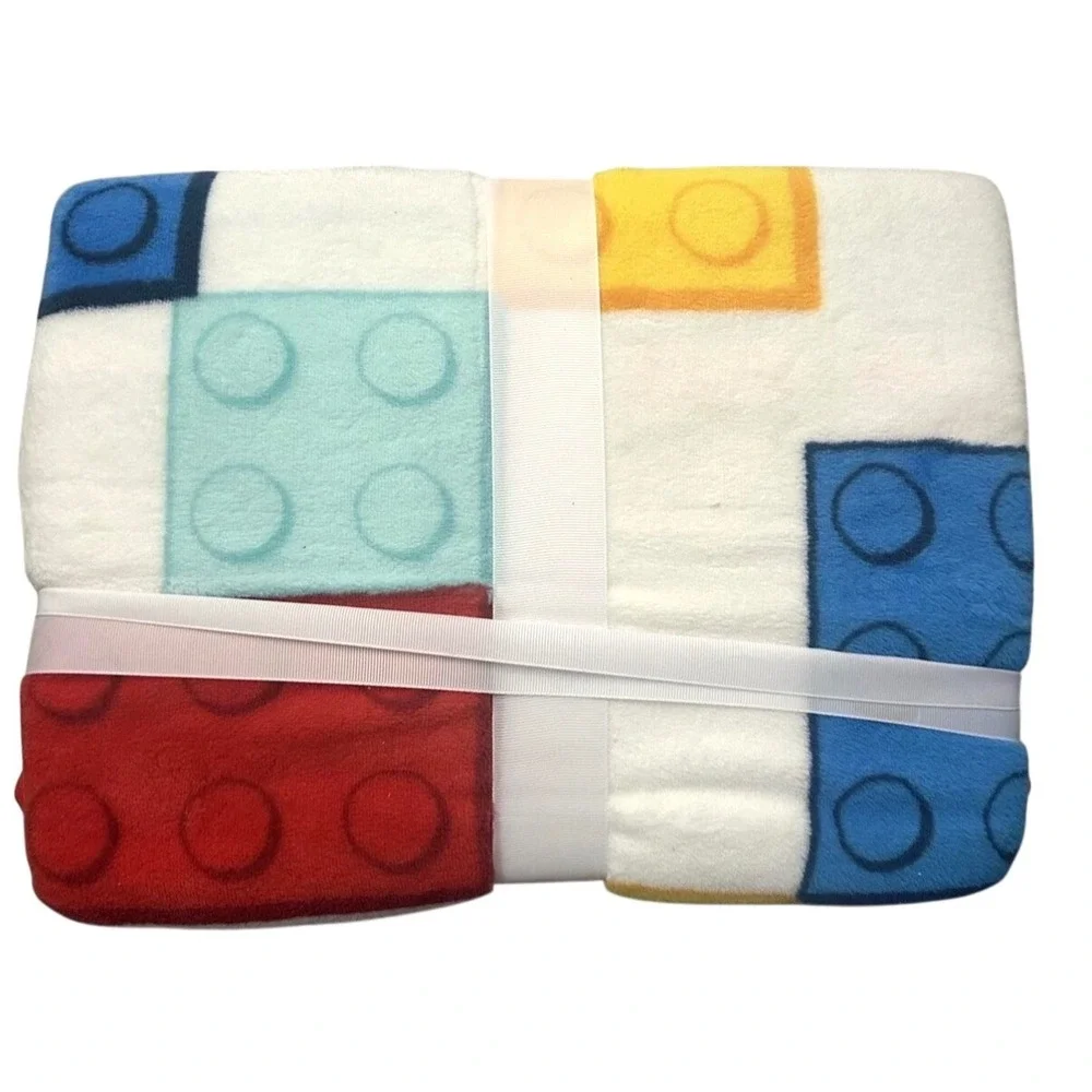 LEGO Character Pillow & Throw Blanket Set 40x50 Kids Bricks Multicolor New